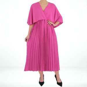 Vestido midi plissado