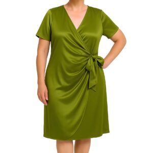 Vestido acetinado trespasse