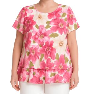 Blusa sobreposição florida