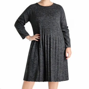 Vestido malha plissado