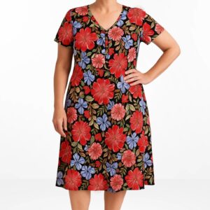 Vestido flores zínias