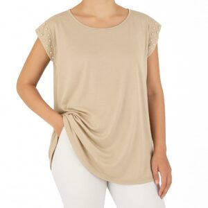 Blusa cavada pérolas