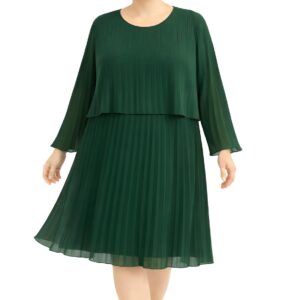 Vestido sobreposição plissado