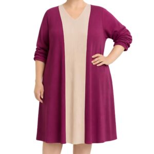 Vestido malha bi-color