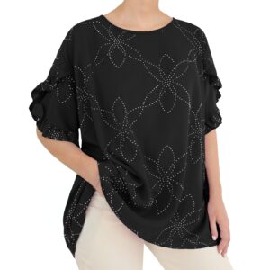 Blusa detalhes strass c/ folho