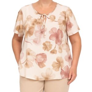 Blusa florida c/ lágrima