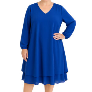 Vestido sobreposição c/ manga