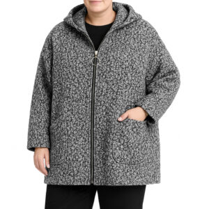 Casaco caracolo mesclado c/ capuz