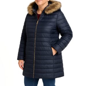 Casaco chuva 3/4 c/capuz e pelo