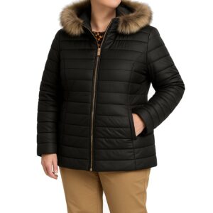 Casaco chuva capuz c/pelo