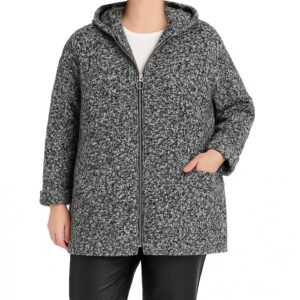 Casaco caracolo mesclado c/ capuz