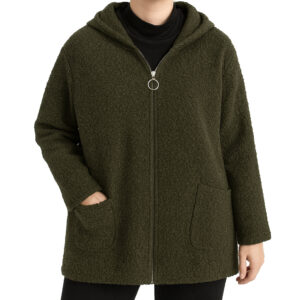 Casaco caracolo mesclado c/ capuz