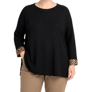 Camisola canelada punhos leo