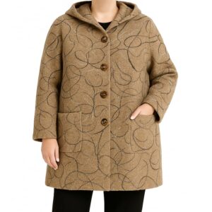 Casaco bordado c/ capuz