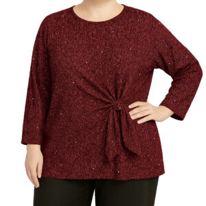 Blusa lamé drapeada c/ nó