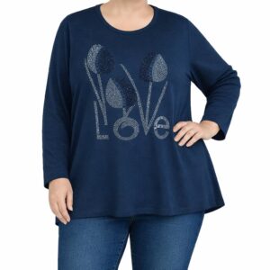 Camisola malha strass love