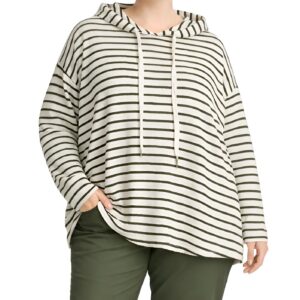 Camisola riscas c/ capuz