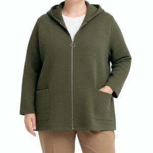 Casaco canelado c/ capuz