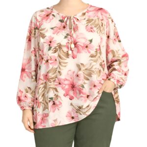 Blusa florida c/ laço e lágrima