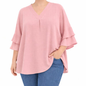 Blusa oversized c/ folhos