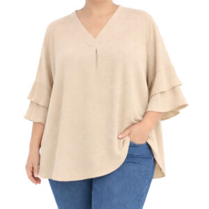 Blusa oversized c/ folhos