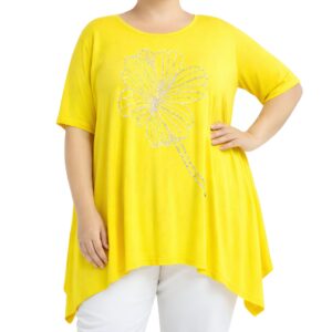 Túnica flor c/strass