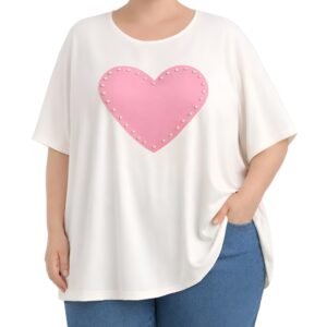 Túnica coração c/ pérolas