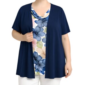 Conjunto integrado casaco/blusa drapeada