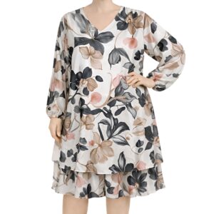 Vestido sobreposição estampado
