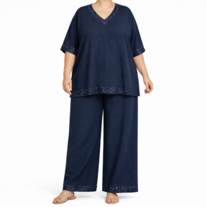 Conjunto oversized detalhes lantejoulas