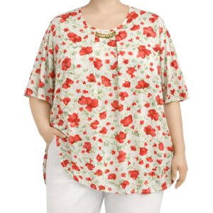 Blusa florida c/ corrente