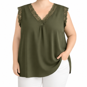 Blusa cavada renda
