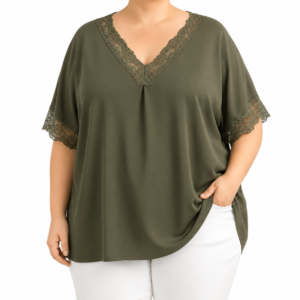 Blusa detalhes renda