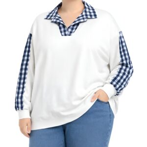 Camisola c/gola e detalhes xadrez