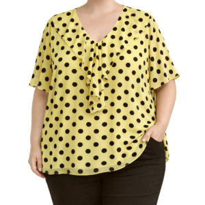 Blusa bolinhas c/ folho