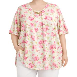 Blusa florida c/ corrente