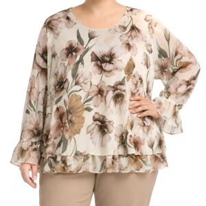 Blusa sobreposição florida