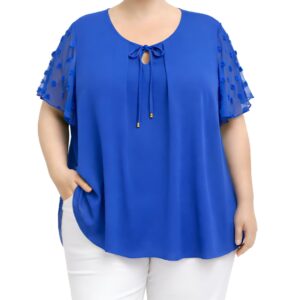 Blusa manga curta transparente