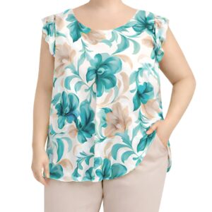 Blusa florida cavada folhos