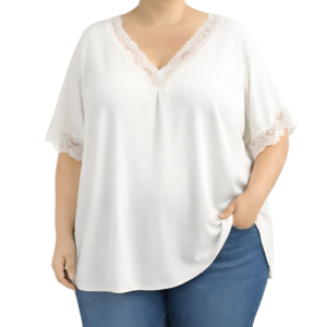 Blusa detalhes renda