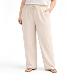 Calça fluída em tecido