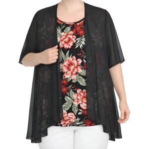 Conjunto casaco transparente e blusa