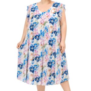 Vestido florido cavado c/ folho