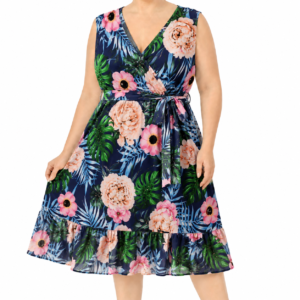 Vestido trespasse florido