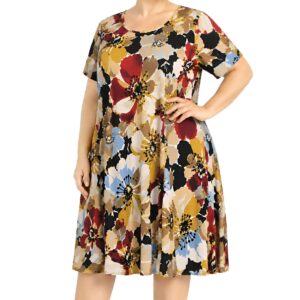 Vestido padrão papoilas