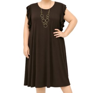Vestido cavado folhos