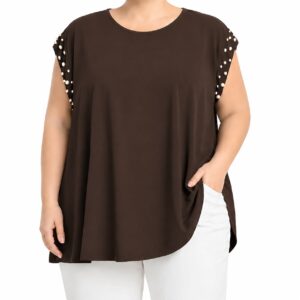 Blusa cavada detalhes pérolas
