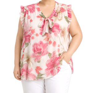 Blusa florida c/ laço
