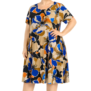 Vestido padrão papoilas