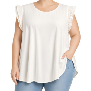 Blusa cavada folhos